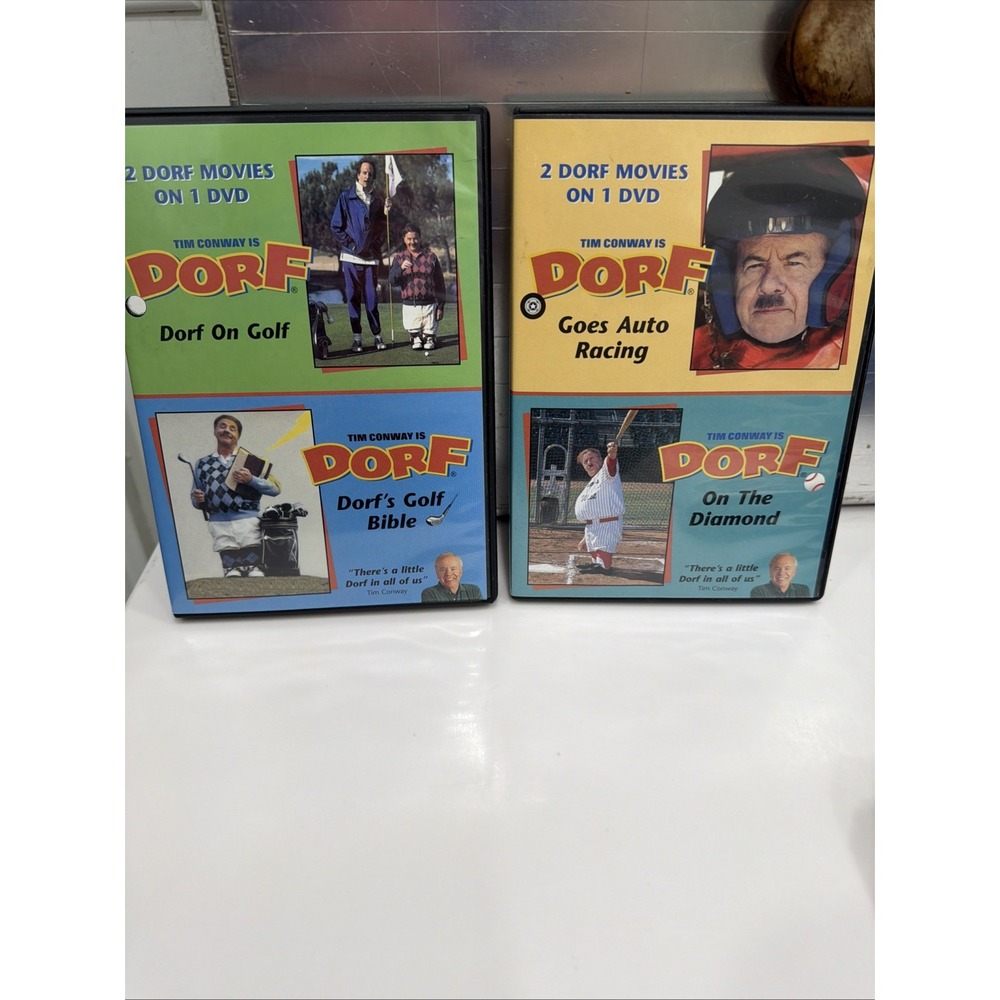 2 Set Dorf on Golf & Dorf's Golf Bible Dorf Goes Racing And On The Diamond